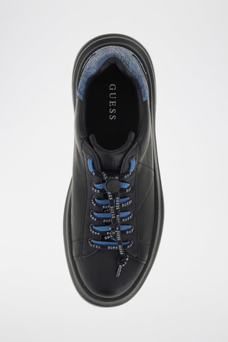 Baskets en cuir de veau Elba - Noir - Guess