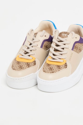 Baskets plateformes - Beige et violet