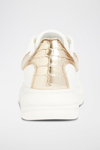 Sneakers plateformes en cuir - Blanc