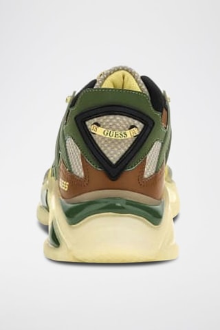 Baskets en cuir Belluno Carryover - Jaune et vert