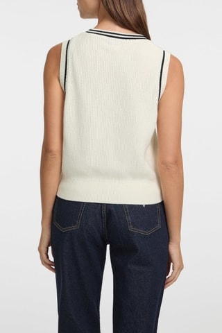 Pull sans manches - Ecru
