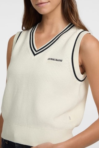 Pull sans manches - Ecru