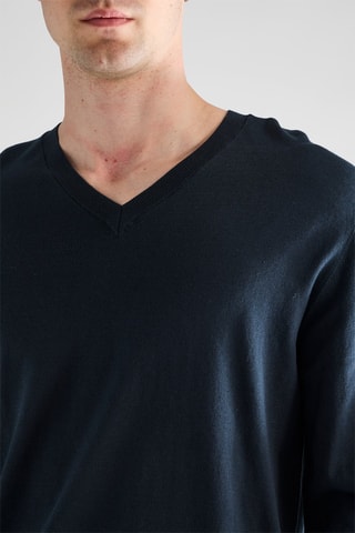 Pull en soie - Bleu marine