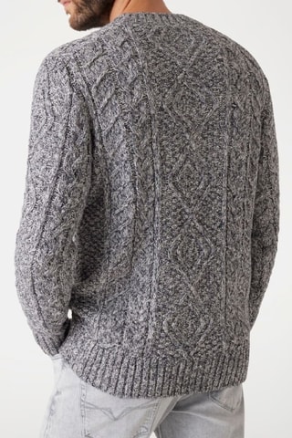 Pull Franck - Bleu marine et gris chiné