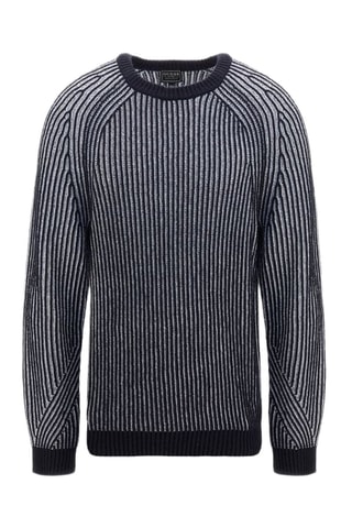 Pull Plaited Boucle Allan - Bleu marine