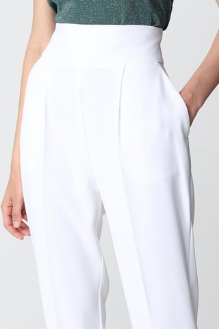 Pantalon taille haute - Blanc