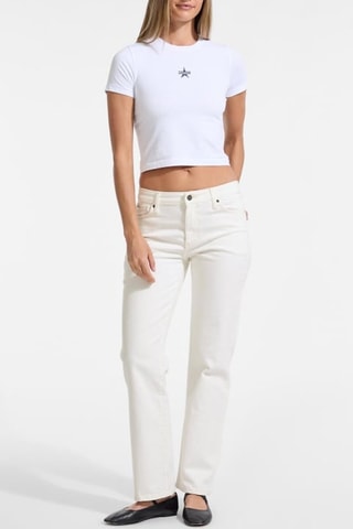 Pantalon straight - Blanc