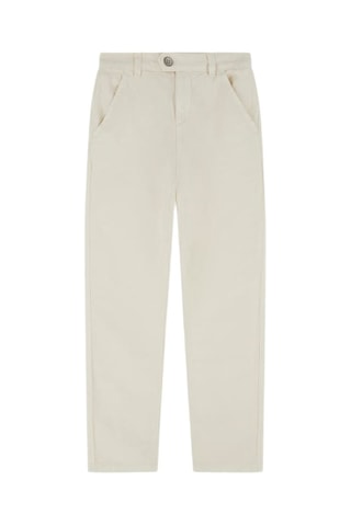 Pantalon en lin - Ecru - Guess