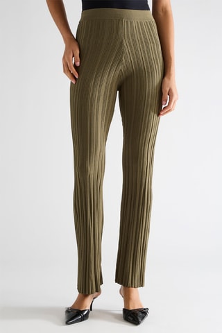 Pantalon flare taille haute Giada - Vert olive