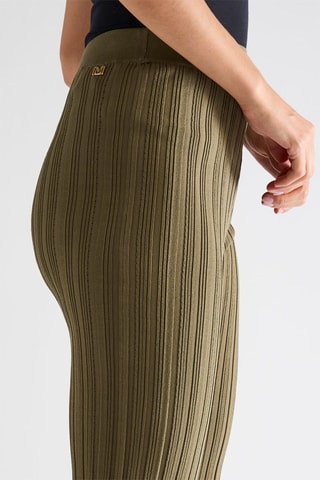 Pantalon flare taille haute Giada - Vert olive