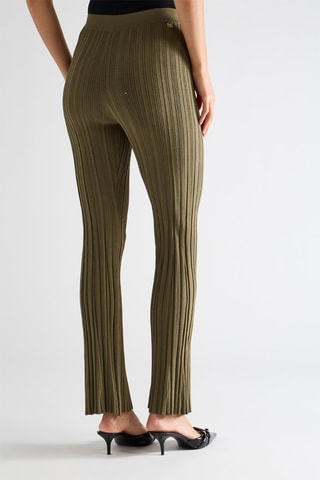 Pantalon flare taille haute Giada - Vert olive