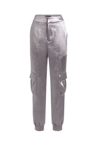 Pantalon cargo taille haute Soundwave - Argenté