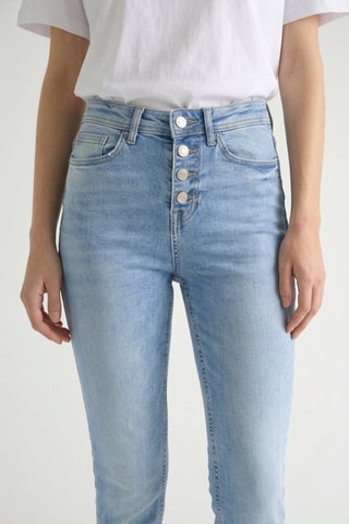 Jean skinny taille haute Fenice - Bleu clair