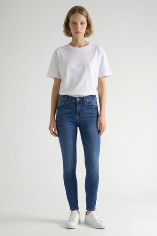 Jean skinny taille haute Tama Goya - Bleu cobalt