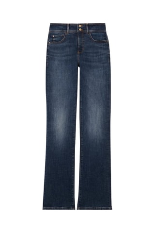 Jean straight taille haute Shape Up - Bleu marine