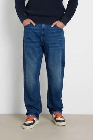 Jean relaxed taille haute Mike - Bleu cobalt - Guess