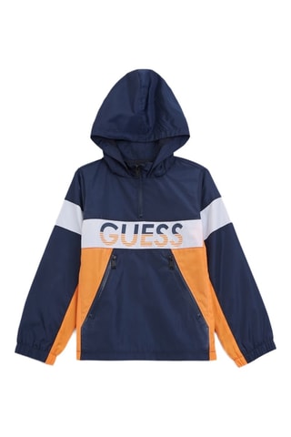 Coupe-vent à capuche - Bleu marine - Guess