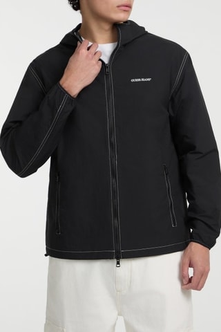 Coupe-vent à capuche - Noir - Guess