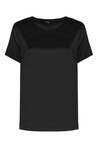 Top en soie Denise - Noir