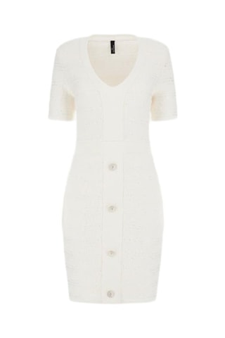 Robe fourreau en tweed Amelia - Blanc - Guess By Marciano