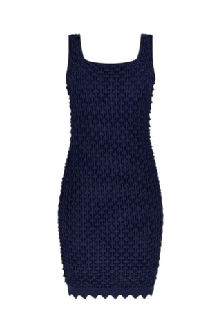 Robe fourreau smockée Square - Bleu marine