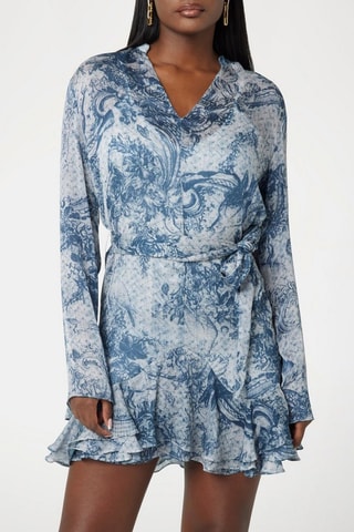 Robe volantée Sibilla - Indigo