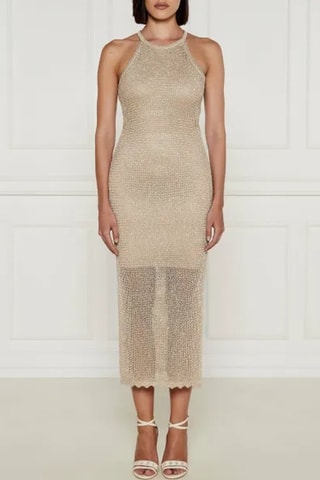 Robe fourreau Stitch - Taupe