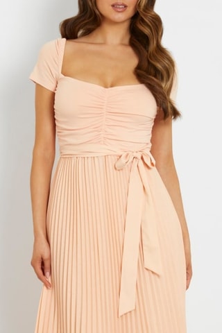 Robe plissée Veronica - Saumon