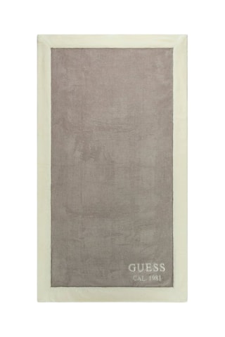 Serviette de plage - Gris foncé et écru - 180 x 100 cm - Guess