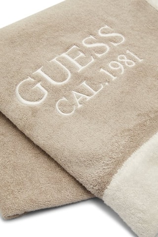 Serviette de plage - Gris foncé et écru - 180 x 100 cm - Guess