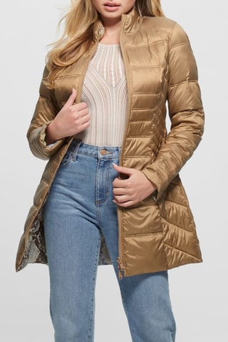 Doudoune longue réversible - Beige
