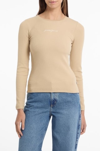 T-shirt slim - Beige - Guess