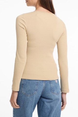 T-shirt slim - Beige - Guess