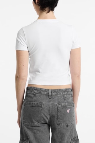 T-shirt cropped - Blanc - Guess