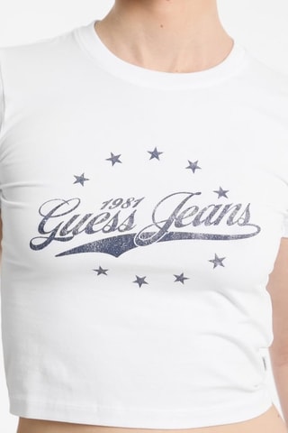 T-shirt cropped - Blanc - Guess