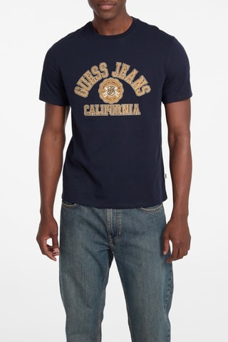T-shirt - Bleu marine et marron clair