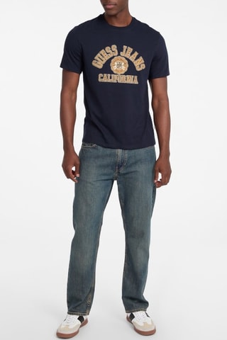 T-shirt - Bleu marine et marron clair