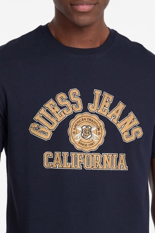 T-shirt - Bleu marine et marron clair