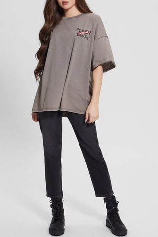 T-shirt oversize - Gris foncé