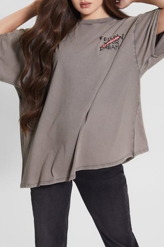 T-shirt oversize - Gris foncé