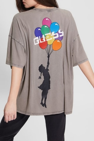 T-shirt oversize - Gris foncé