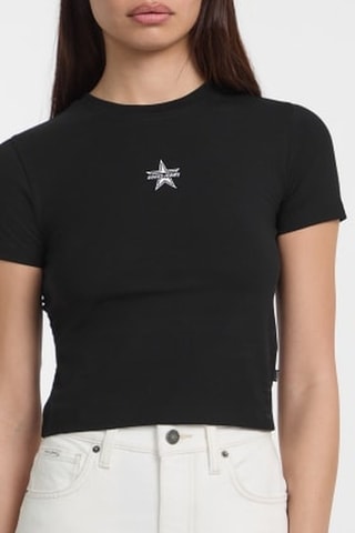 T-shirt cropped - Noir - Guess