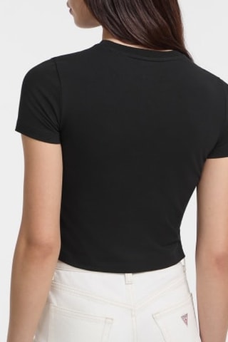 T-shirt cropped - Noir - Guess