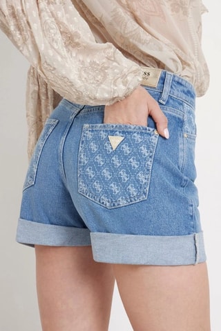 Short en jean Dolores - Bleu cobalt