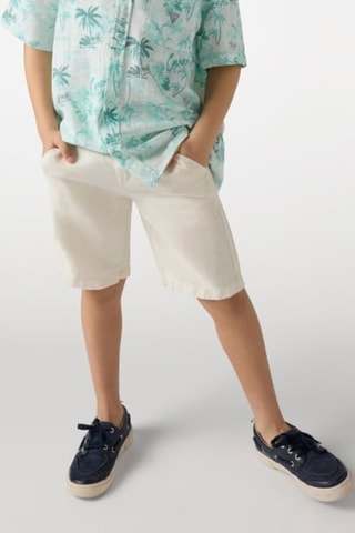 Short en lin - Ecru - Guess