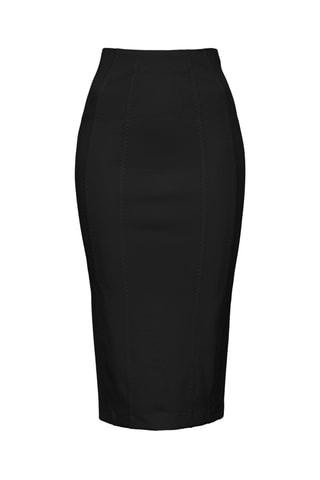 Jupe fourreau taille haute - Noir
