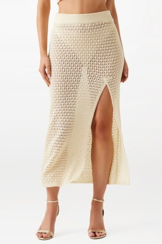 Jupe longue taille haute - Blanc - Guess
