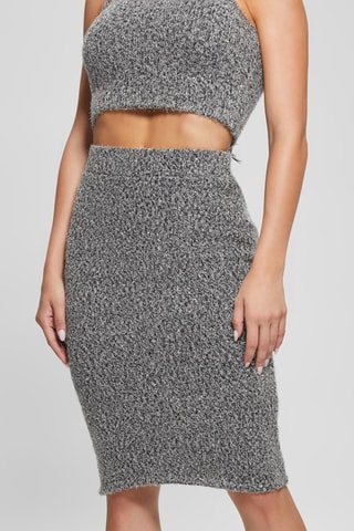 Jupe fourreau taille haute - Gris