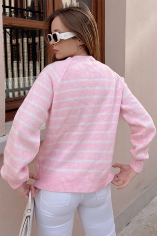 Maglia - Rosa e bianco