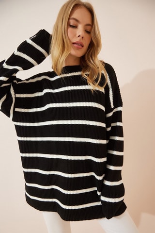Maglia oversize - Nero e bianco